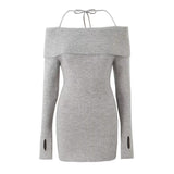 Fongt Homemade New Women's Classic Fashion Branded Collared Knitted Sweater Skirt