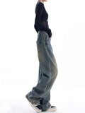 Vintage Dark Wash High Waist Boyfriend Jeans-Outfit