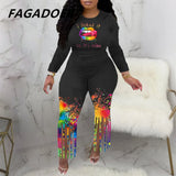 Tie Dye Casual Two Piece Set Plus Size Shorts Set Women Long Sleeve Crop Top Tassel Shorts Sport Traeksuits