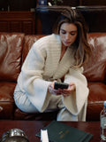 Fongt Luxury Irregular Knitted Cardigan Dress Women Warm Comfortable Fashion High-End Temperament Afternoon Tea