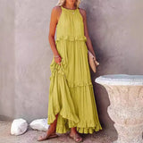 Fongt Hot New Summer Women's New Temperament Long Drag Skirt Skirt Dress Dress