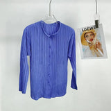Fongt Folded Autumn New Solid Color Chinese Buckle Coat Shirt Daily Fashion Good Dress Women