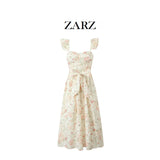 Fongt Homemade New Women's Classic Oceanic Printed Belt Dress