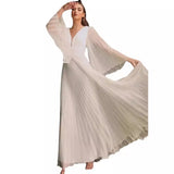 Fongt New Women's Wish Sexy Deep V Long-Sleeved Dress Dress