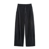Fongt 2025 New Set Jacket Jacket Denim Effect Folding Trousers Design Sense