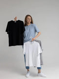 Fongt Cotton Collar Solid Color T-Shirt Girl 2025 Spring And Summer New Hot Cotton Short-Sleeved Top