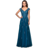 Fongt Bridesmaids Troupe Dress Party Host Art Dress High Waist Thin V-Neck Shoulder
