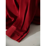 Fongt Red Dingy Shirt Long Sleeve Commuting Professional Blouse Spring And Autumn Anti- Wrinkling Temperament Shirt