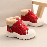 Warm Martin Boots Winter New Boys Plus Thicken Velvet Cotton Shoes Girls Waterproof Short Boots Baby Cotton