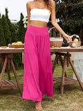 Fongt Summer Leisure Wide-Legged Cotton Pop High-Waisted Loose Trousers Women's Trousers
