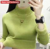 Winter Sweater Women Elegant Thicken Velvet Lined Warm Sueter Knitted Pullover Slim Tops Jersey Knitwear Jumper