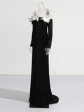 Famous Wind Dress Women 2025 Spring New Temperament Elegant Fashion Shoulder Bag Hip Long Flower