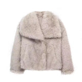 Fongt New Artificial Fur Effect Short Coat