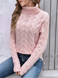 Fongt Jasmine Solid Color Jacket Sweater Women Thick Warm Loose Thin Knitted Shirt Long Sleeve Top