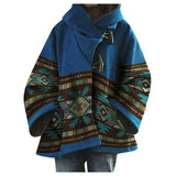 Fongt Winter Wish Amazon Ebay Autumn And Winter New Lady Loose Retro Print Wool Coat 5 Color 8