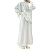 Fongt 2025 New Middle Eastern Women's Long-Sleeved Hooded Loose Coat Skirt Casual Set