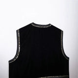 Fongt Women's Casual Street Sleeveless Velvet Embroidered Vests In Autumn 2025