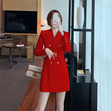 Fongt And Autumn High-Grade Thin 2025 Wind Coat Women's Long Spring And Autumn New Double Row Buckle Long Suit Coat