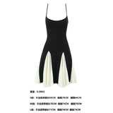 Fongt Low Breast Hanging Long Dress Spring 2025 Splicing Party Sexy Banquet