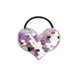 lot Cute Rainbow Solid Sequins Hair Band For Girls Star Heart Crown Elastic Rope Ponytail Holder Headband Hair