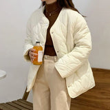 Fongt South Korean Chic New Autumn And Winter Minority Ling Ge Plus Thick Cotton-Padded Clothes Women On Both Sides Wear Lamb Wool Jacket Coat-Outfit