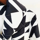 QUALITY Newest 2023 Winter Designer Parka Coat Women's Lion Buttons Houndstooth Printed Down