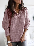 Attractive Women's Zipper Pullover Long-sleeved