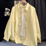 Fongt Pink Folded Long-Sleeved Shirt Coat Women's Spring Thin Loose BF Lazy Wind Long Casual Top