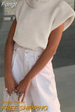 Women Short Sleeve High Collar Top Fashion Solid Color Office Ladies Top Stylish Sweater for