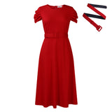 Fongt Women's 2025 Summer New Fashion Elegance Elegant Short Sleeve Irregular African Dress