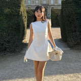 Fongt Summer 2024 New Sexy Bodydressed Short Dress Woman With Bare Waistcoat Base