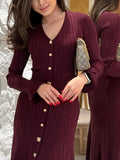 Fongt And Winter New French Elegant Jacket Dress Slim Skinny Knitting Woman