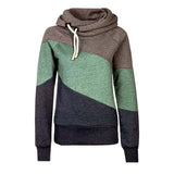 Hoodie Sweatshirts 2020 Autumn Winter Fahion Patchwork Long Sleeve Plus Size Ladies Pullovers Casual Warm Hooded