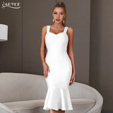 2022 New Summer Women Black Bandage Dress Sexy Spaghetti Strap Sleeveless Bodycon Club Celebrity Evening Party Lady