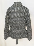 STREET Newest 2023 Winter Designer Down Jacket Women's Monogram Printed Belted Puffer Down Coat