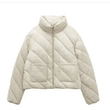 Fongt And Winter New Twill Quilt Cotton Jacket Jacket With Long Sleeves To Keep Warm