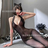 Sex Lingerie Open Lactation Passion Set Transparent Sexy Seduction Uniformed Mesh Garter