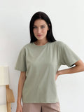 Fongt Cotton Collar Solid Color T-Shirt Girl 2025 Spring And Summer New Hot Cotton Short-Sleeved Top