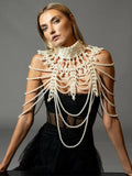 Fongt Handmade Pearl Body Vest Ins Blogger The Same Accessory Body Chain