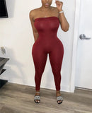 Off Shoulder Bandage Rompers Womens Jumpsuit Strapless Skinny Club Outfits Party Bodycon Overalls for Women Monos Mujer-Outfit