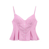 Fongt Slings Sexy Dew Single-Dripple Broad-Folded Skirt-Up Short-Form Women's Vest 2178083
