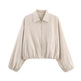Fongt Homemade New Women's Styling Casual 4-Colored Ponpon Zipper Jacket