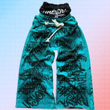 Fongt New Popular Print Wide Leg Pants Fake Two Teen Hip Hops