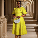 Fongt New Tihua Fabric Flower Dress African Grand A Dress Dresses