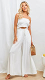 2023 Spring Summer Women Wide Leg Pants Casual High Waisted Long Skirt Pants for Girls Lace-Up Pants Брюки С Высокой