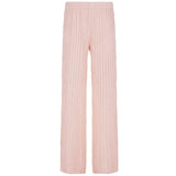 Fongt Holiday Style Texture Design Knitted Pants Micro-Through-Summer New Loose Lazy Comfortable Trousers