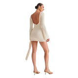 Fongt New Short Dress Women's Summer High-Sensing Sexy Hot Girl Knit Dress Skirt