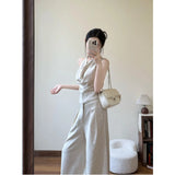 Fongt Neck Collar Vest Temperament High-End Blouse Broad Leg Slack Feel To Wear Suit
