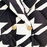 QUALITY Newest 2023 Winter Designer Parka Coat Women's Lion Buttons Houndstooth Printed Down