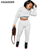 Pink Letter Print Sweatsuits Long Sleeve Hoodies And Jogger Pants Two Piece Sets Tracksuit Female Fall Winter